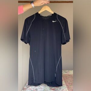 Nike Pro Black Dri-Fit Fitted Cool Mens Short Sleeve Athletic T-Shirt